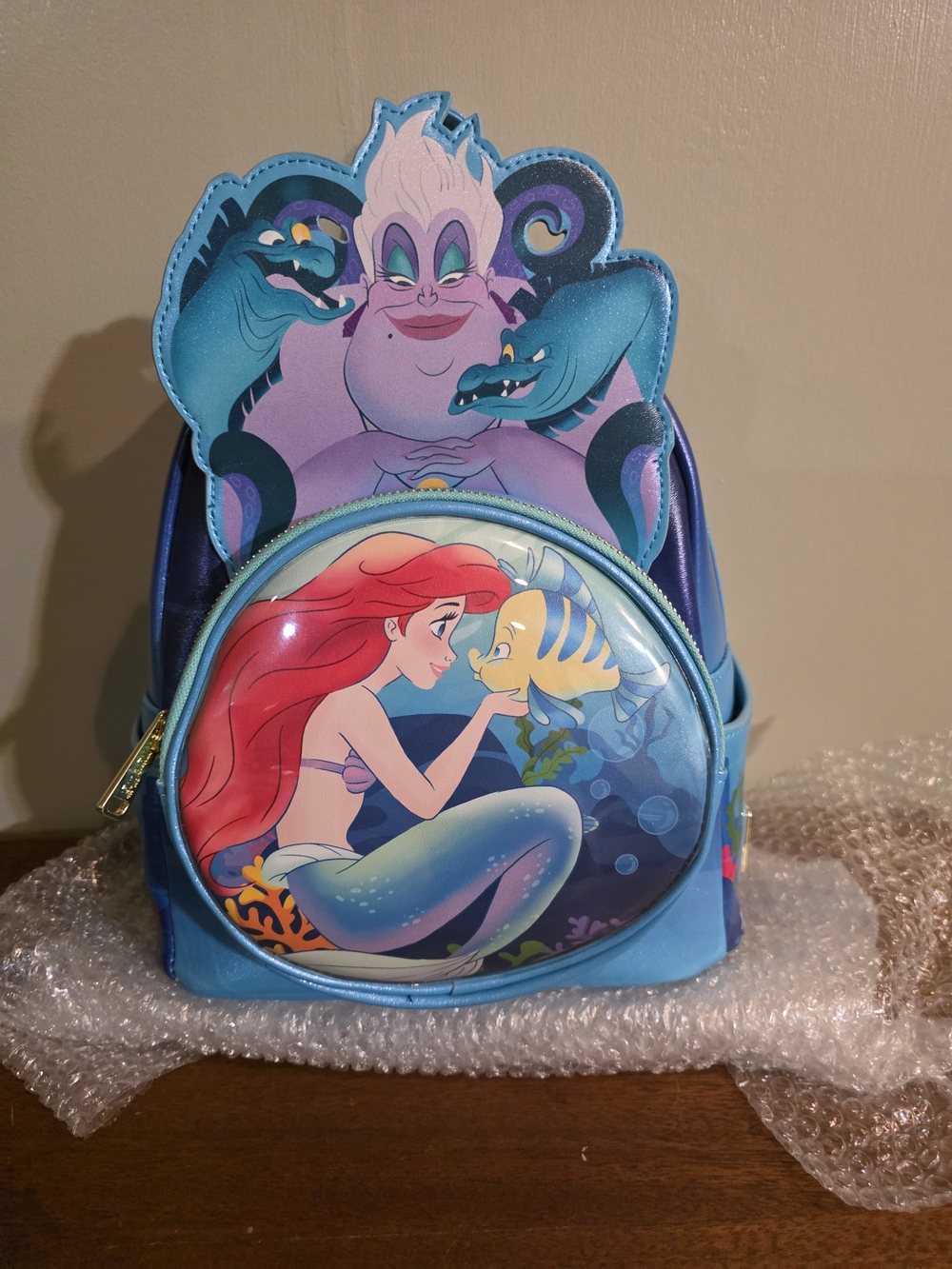 The Little Mermaid 35th Anniversary Glow-in-the-Dark Loungefly Mini Backpack